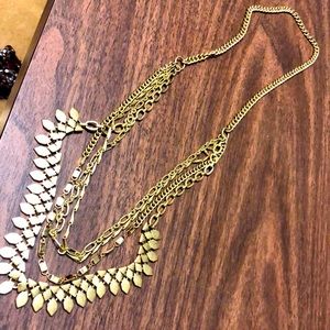 Stella & Dot Gold Mixed Chain Necklace